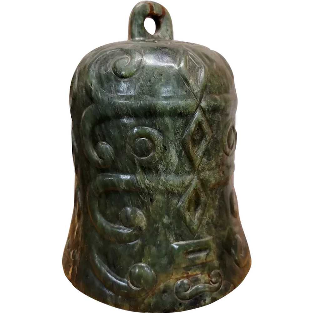 Chinese Antique Hand carved Jade Bell - image 1