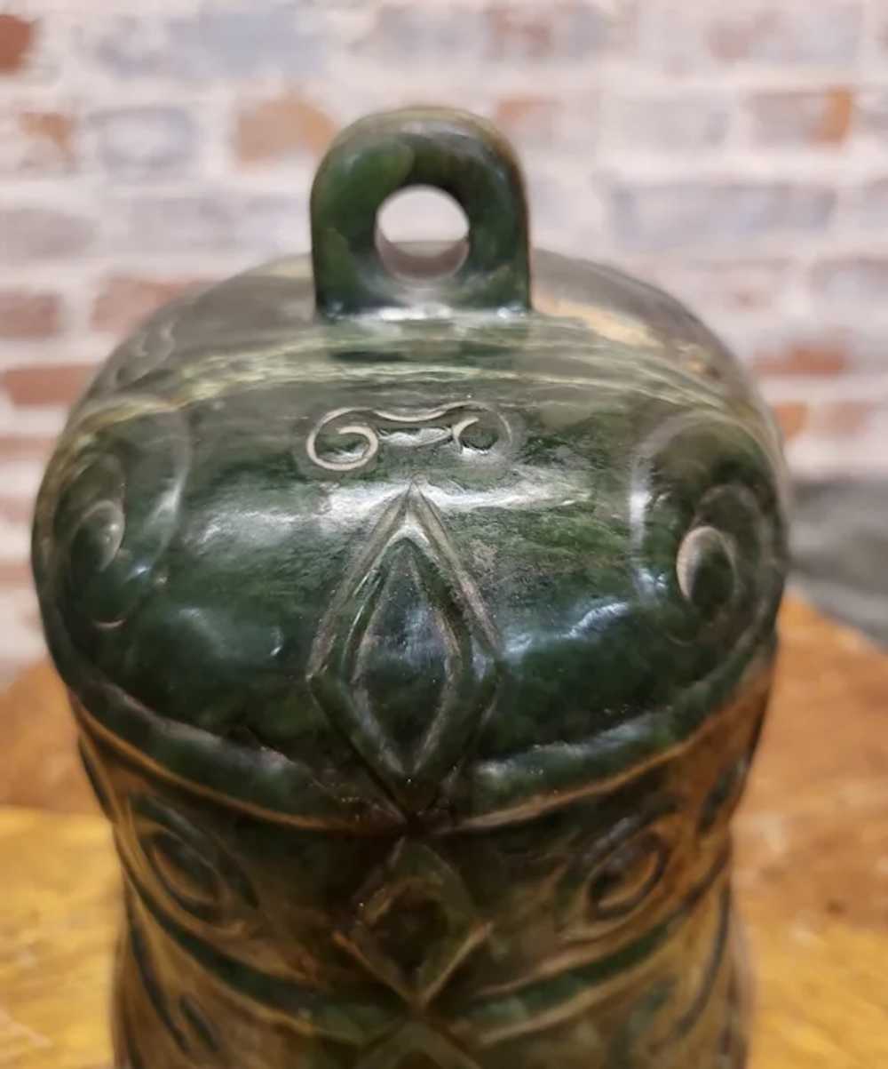 Chinese Antique Hand carved Jade Bell - image 7
