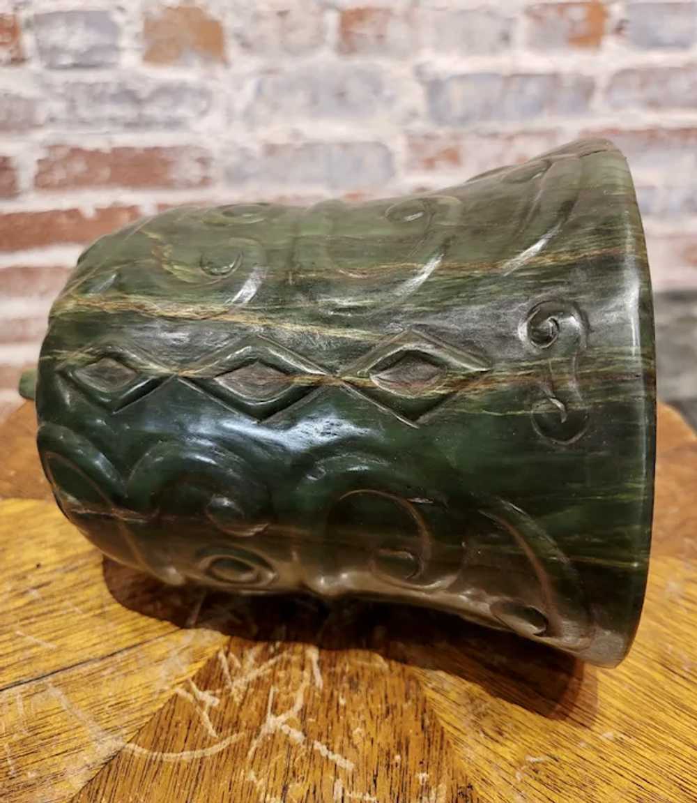 Chinese Antique Hand carved Jade Bell - image 9