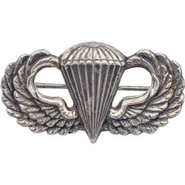 Vintage US Army Sterling Silver Paratrooper Jump W