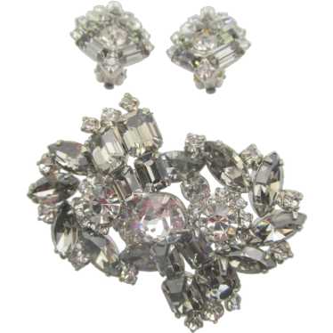 Stunning Weiss Black Diamond and Crystal Rhineston