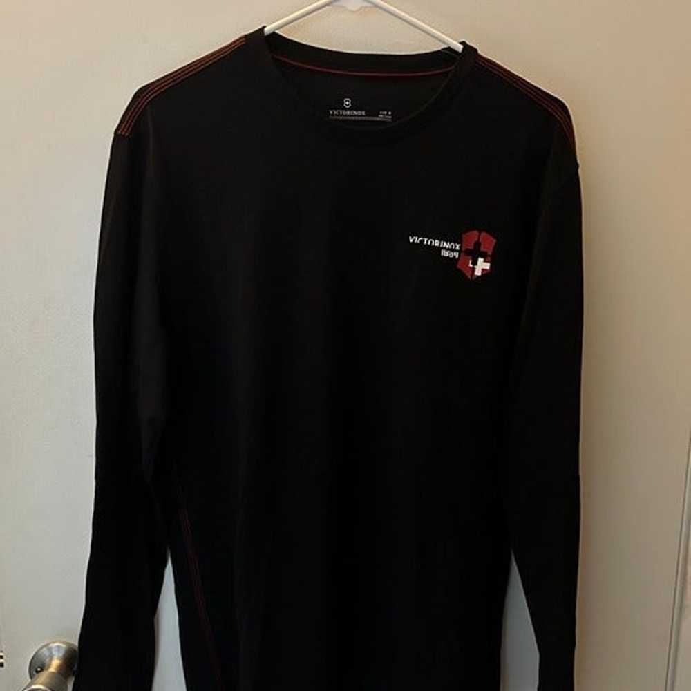 Victorinox Black Graphic Long Sleeve T Shirt - image 1