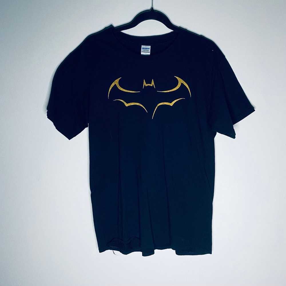Bat Symbol Gildan Soft Style Men's Black & Yellow… - image 1