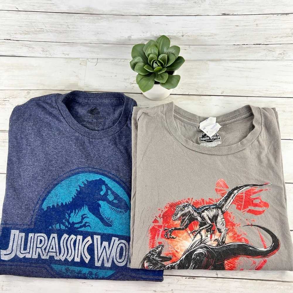 Men’s bundle lot of jurassic World T-shirt, size … - image 1