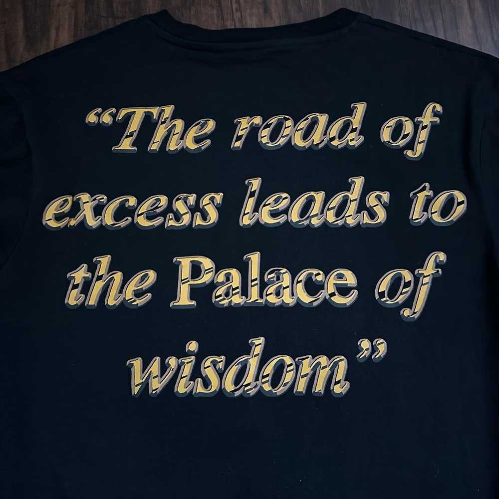Palace Excess Men's Black and Gold T-shirt Sz. S - image 6