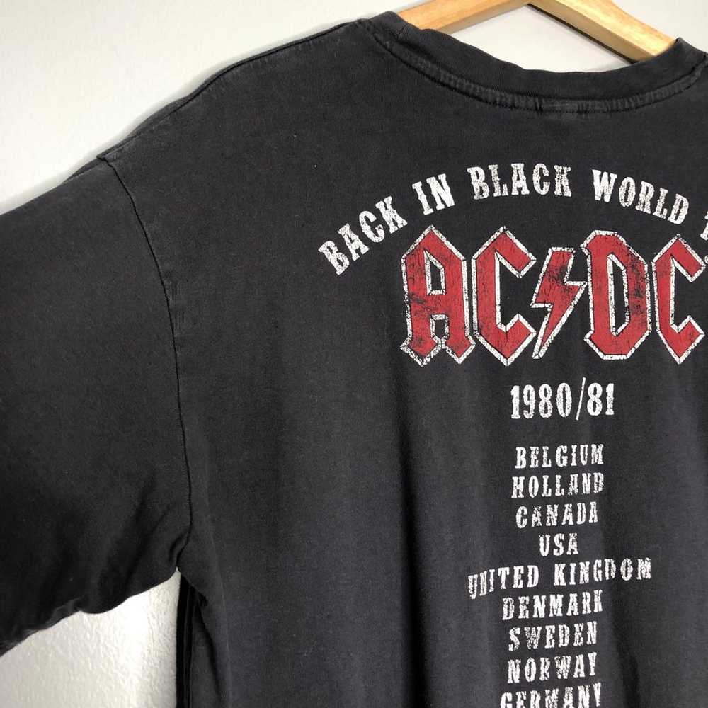 H&M AC/DC Band T-Shirt Graphic Tee Back in Black … - image 6