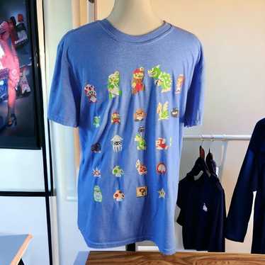 SUPER MARIO BROS. Men’s Graphic T-Shirt M BLUE OF… - image 1