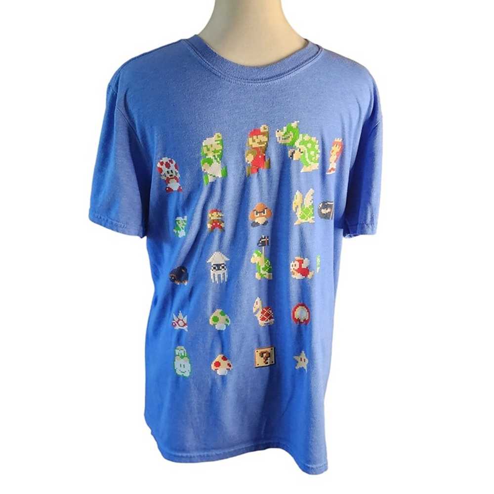 SUPER MARIO BROS. Men’s Graphic T-Shirt M BLUE OF… - image 2