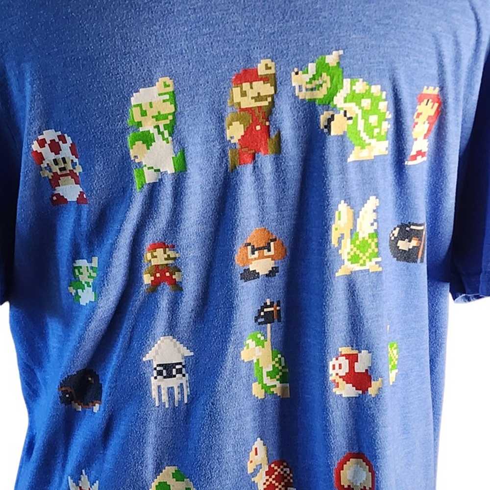 SUPER MARIO BROS. Men’s Graphic T-Shirt M BLUE OF… - image 3