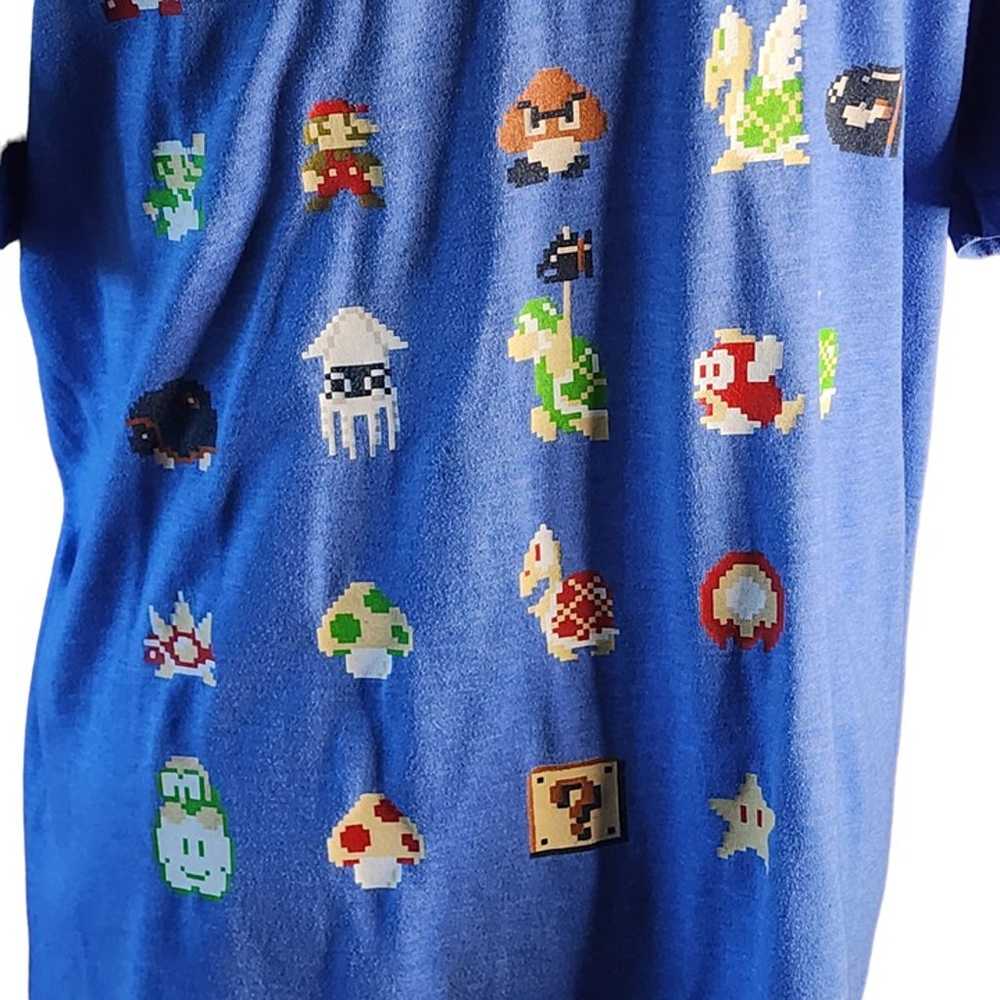 SUPER MARIO BROS. Men’s Graphic T-Shirt M BLUE OF… - image 4