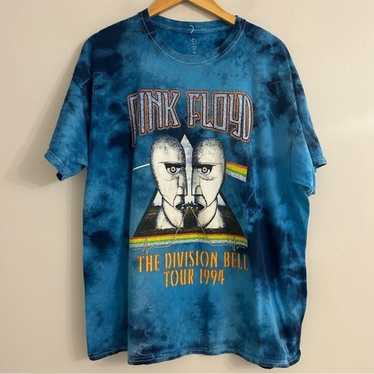 Pink Floyd Blue Tie Dye Graphic Band Tee - image 1