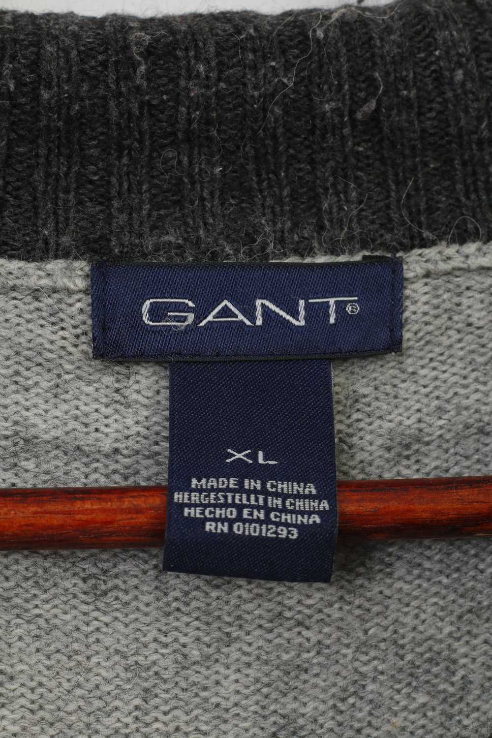 Gant Gant Men XL Jumper Grey Cotton Wool Blend So… - image 5