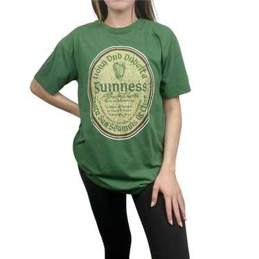 Authentic Guinness Green Graphic T-Shirt Size L