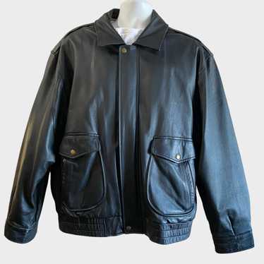 Mens bomber leather st - Gem