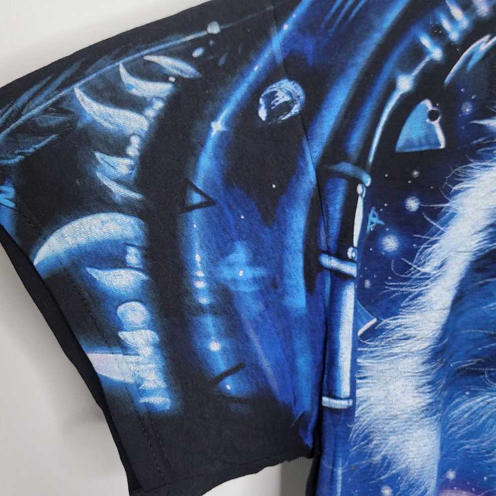 Liquid Blue Mens Large Wolf T Shirt Galaxy Full G… - image 5