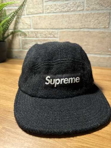 Supreme Supreme Harris tweed wool camp cap black, 