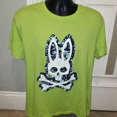 PSYCHO BUNNY Skull & Crossbones Bunny Logo Men's … - image 1