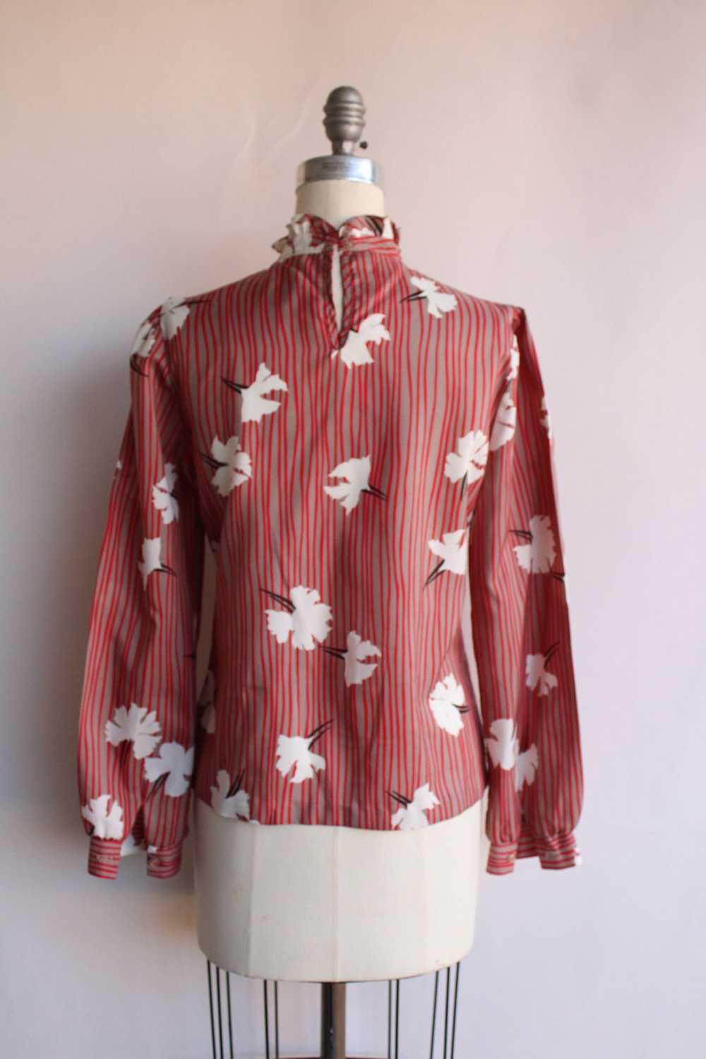 Vintage Vintage 1980s Blouse, Russ Petities Red a… - image 10
