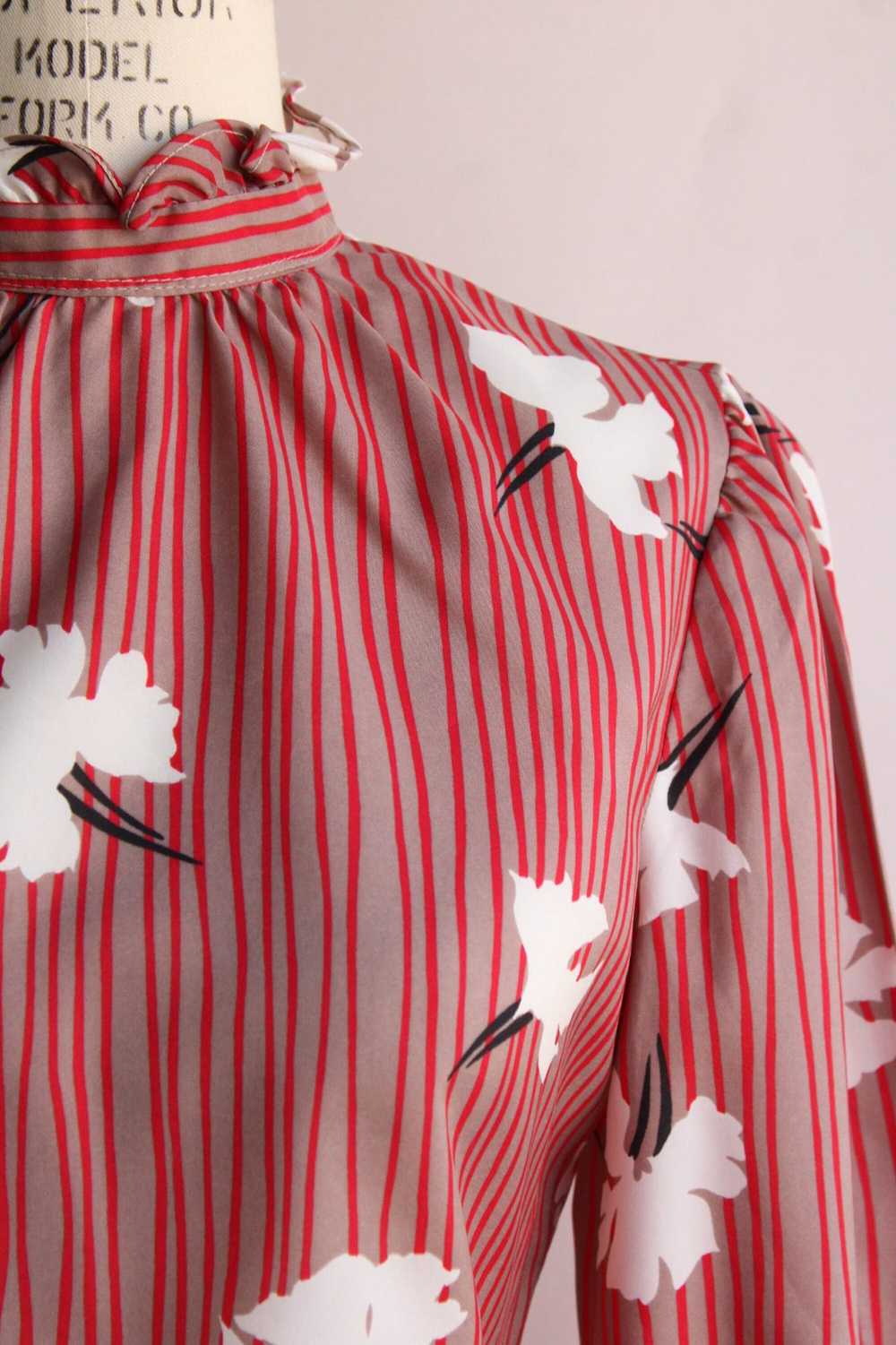 Vintage Vintage 1980s Blouse, Russ Petities Red a… - image 3
