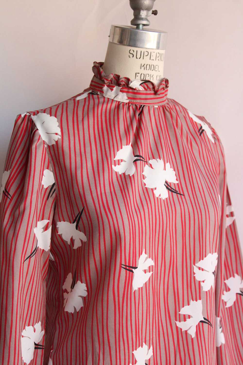 Vintage Vintage 1980s Blouse, Russ Petities Red a… - image 5