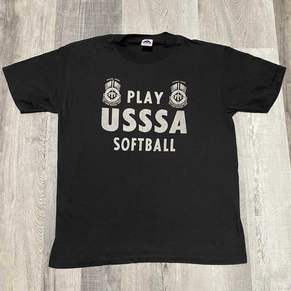 Vintage Miller Play U.S.S.S.A Softball Black/Whit… - image 1