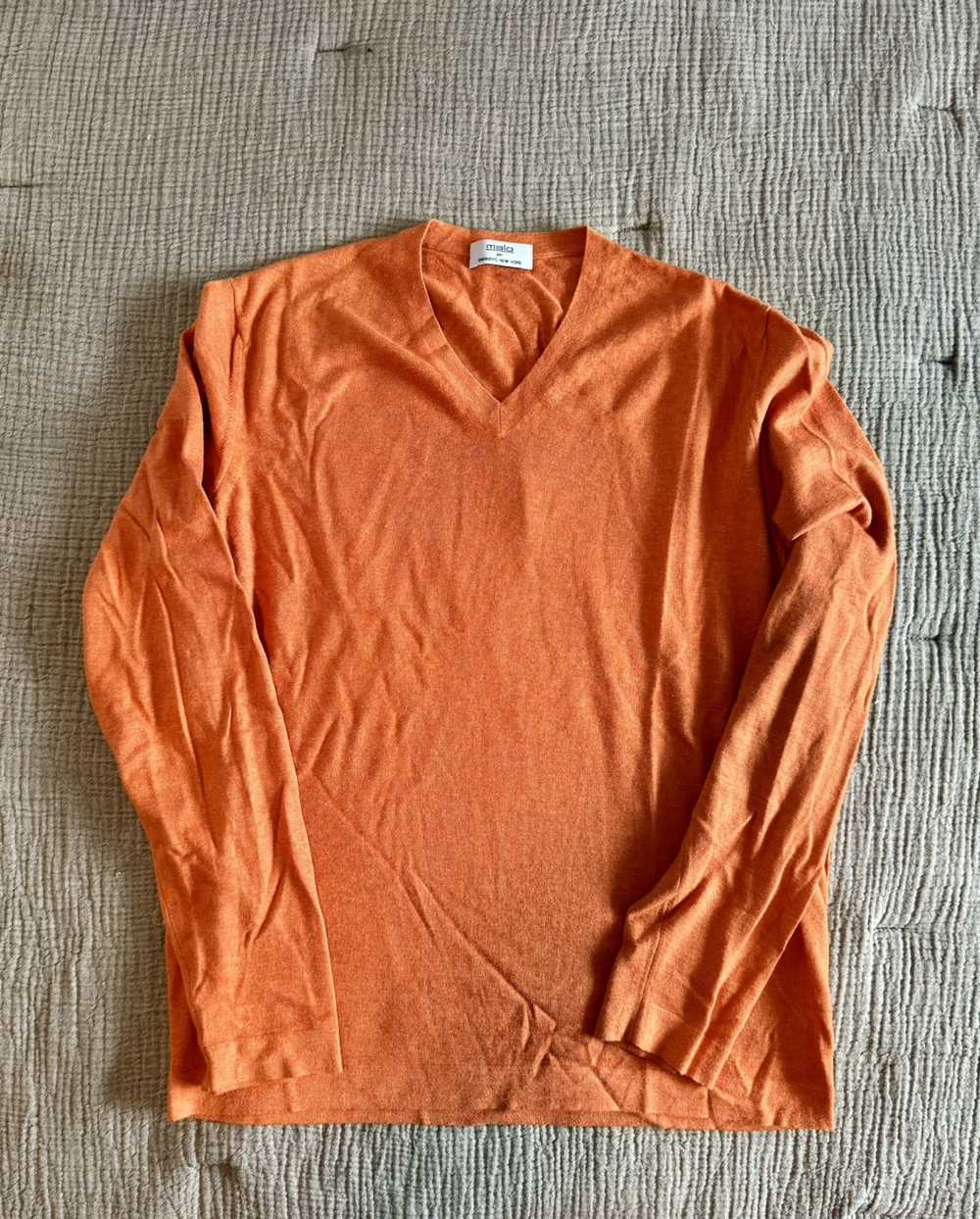Malo Malo V-Neck Sweater in 60/40 Cashmere-Cotton… - image 1