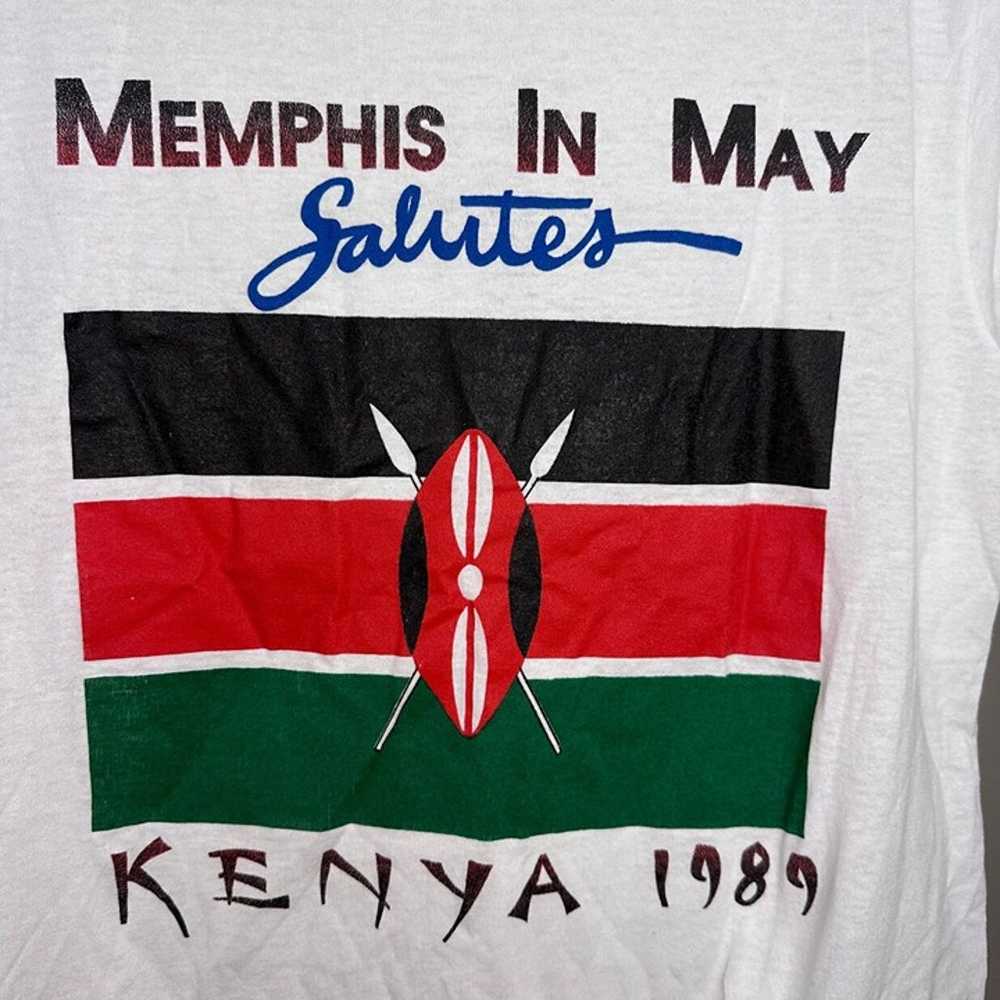 Vintage 1980s Memphis in May Salutes Kenya 1989 T… - image 2