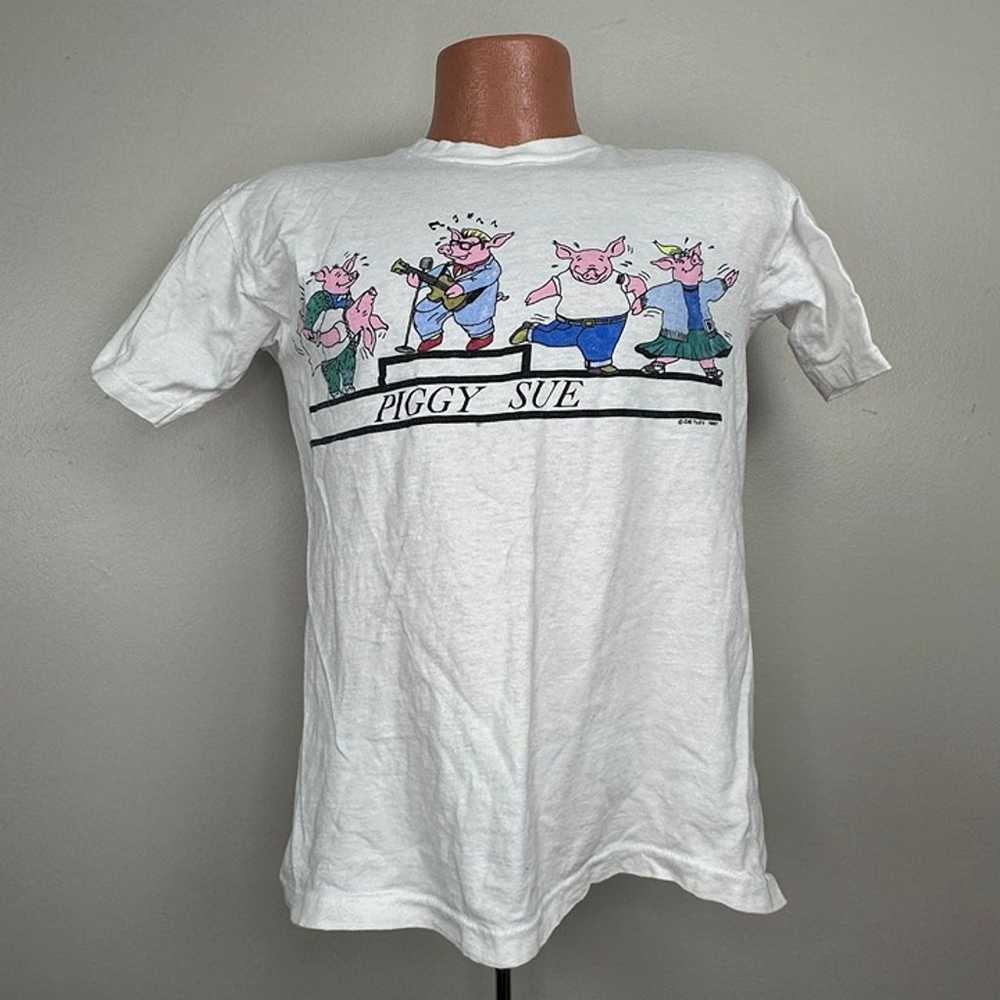 Vintage 1980s Piggy Sue T-Shirt, Buddy Holly Pegg… - image 1
