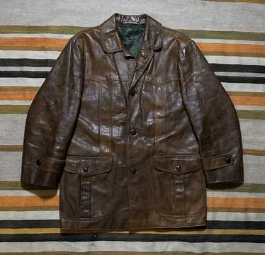 Leather Jacket × Vintage Vintage 60s Swedish Deer… - image 1