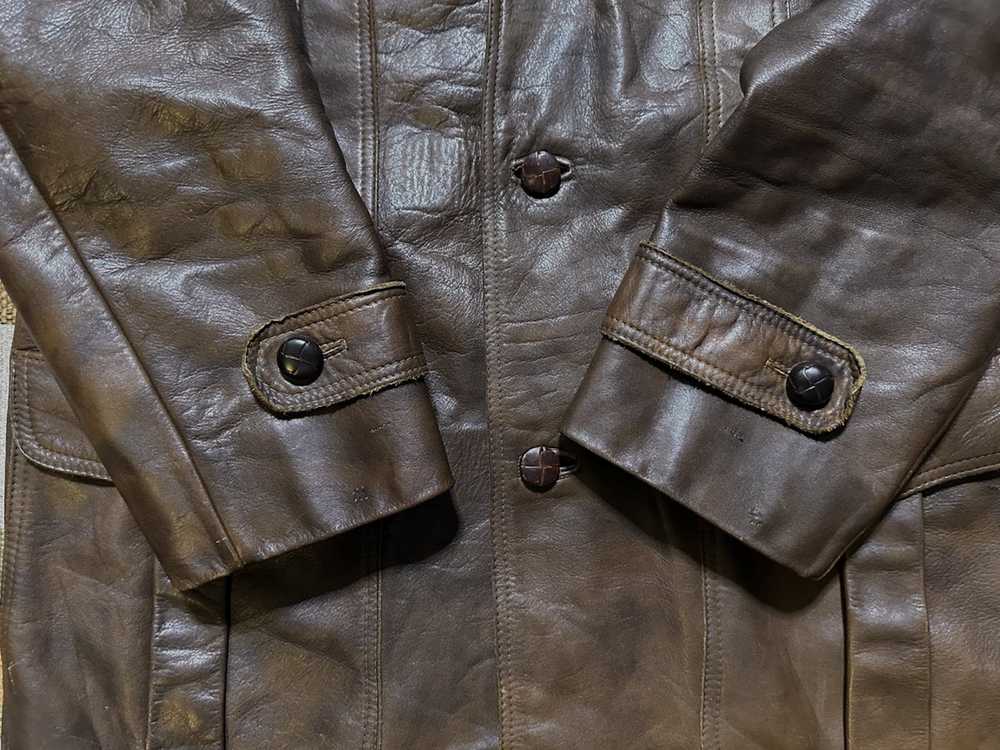 Leather Jacket × Vintage Vintage 60s Swedish Deer… - image 5