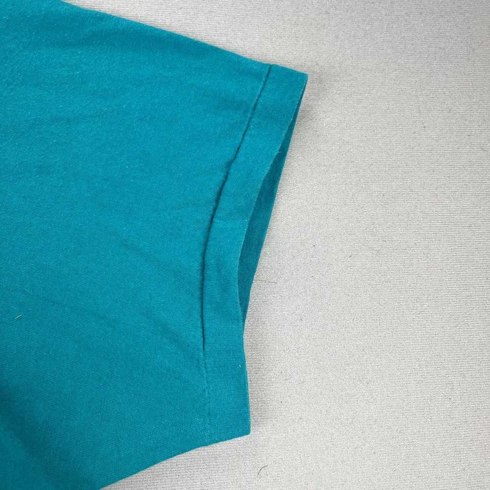 Vintage Turquoise Blue Pocket T-Shirt Adult Large… - image 3