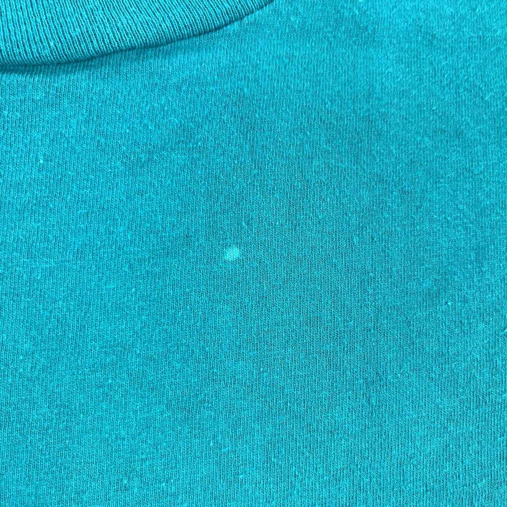 Vintage Turquoise Blue Pocket T-Shirt Adult Large… - image 6