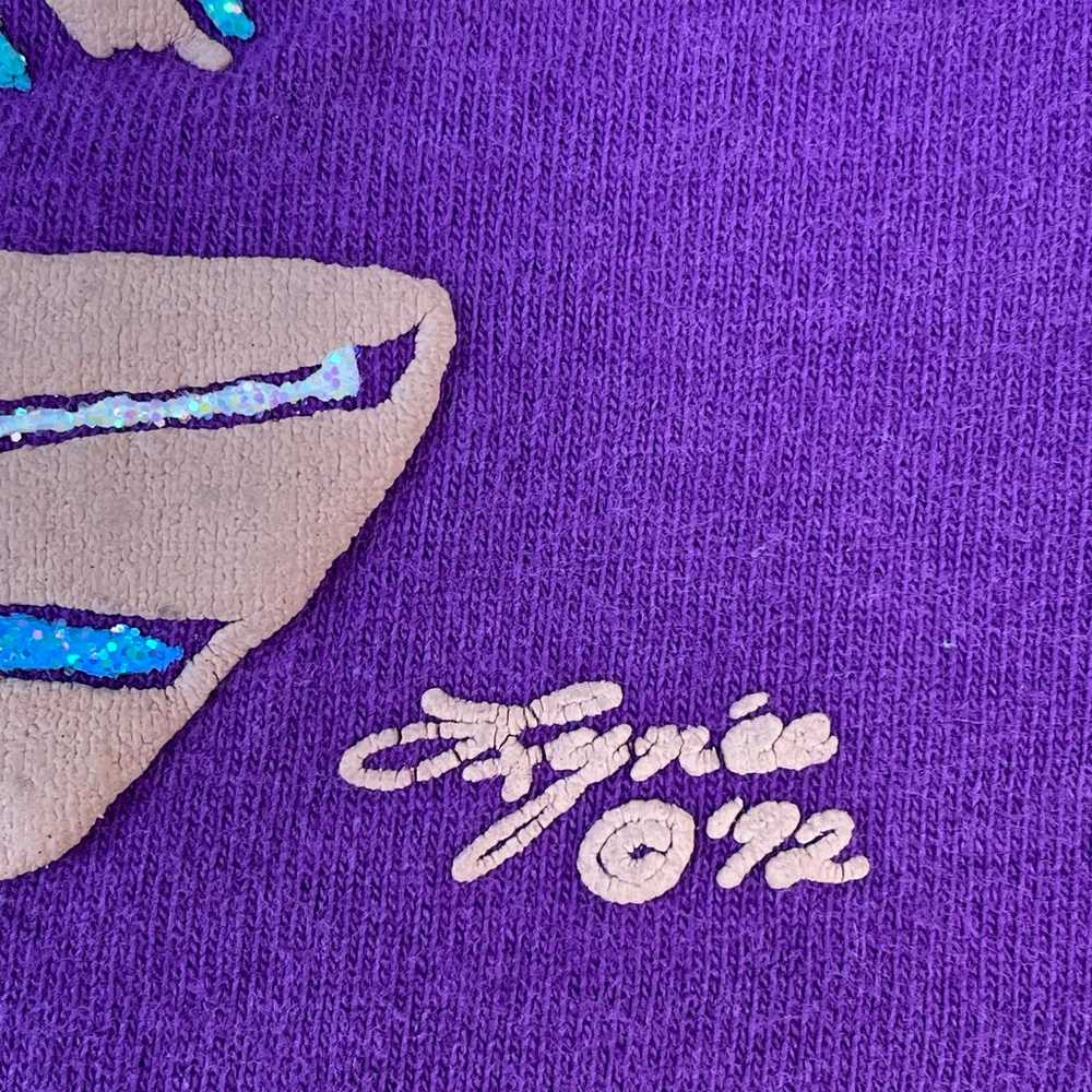 Vintage 90s Native American Purple Long Sleeve T-… - image 4