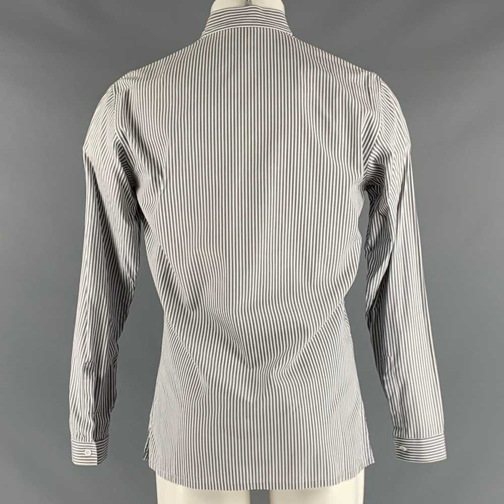 Dior Grey White Stripe Long Sleeve Shirt - image 3