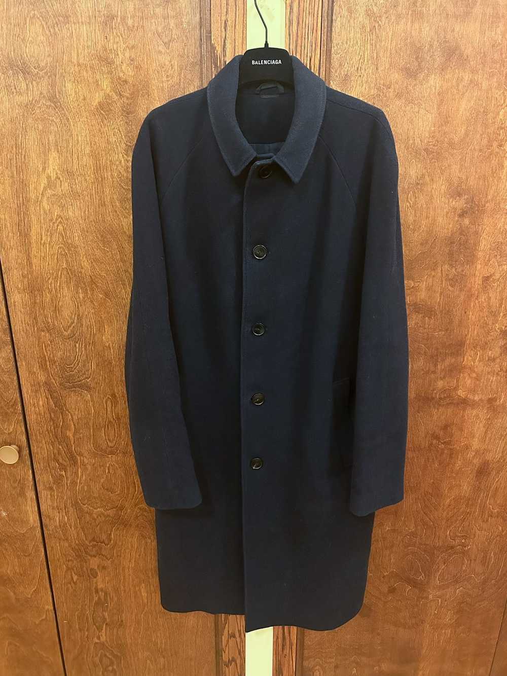 Acne Studios Acne Studios Navy Blue Lambswool Coat - image 1