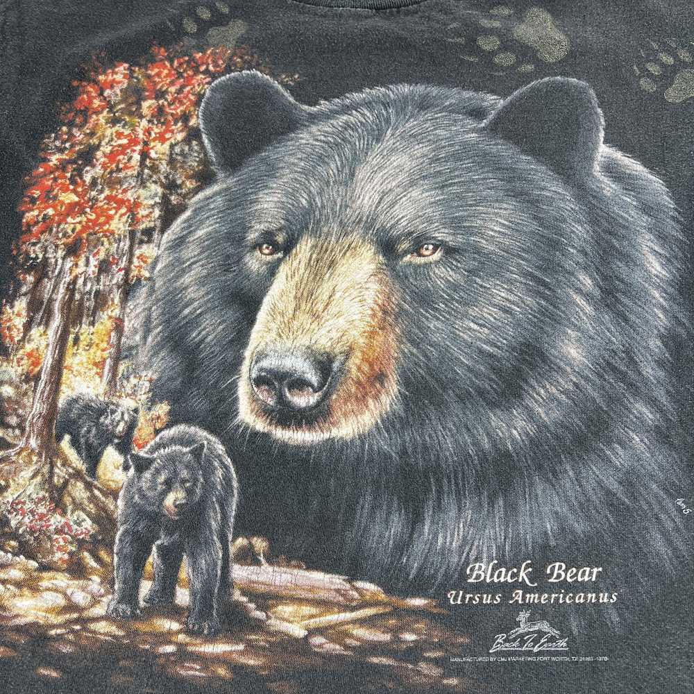 Streetwear × Vintage VTG 90s 3D Emblem Black Bear… - image 2