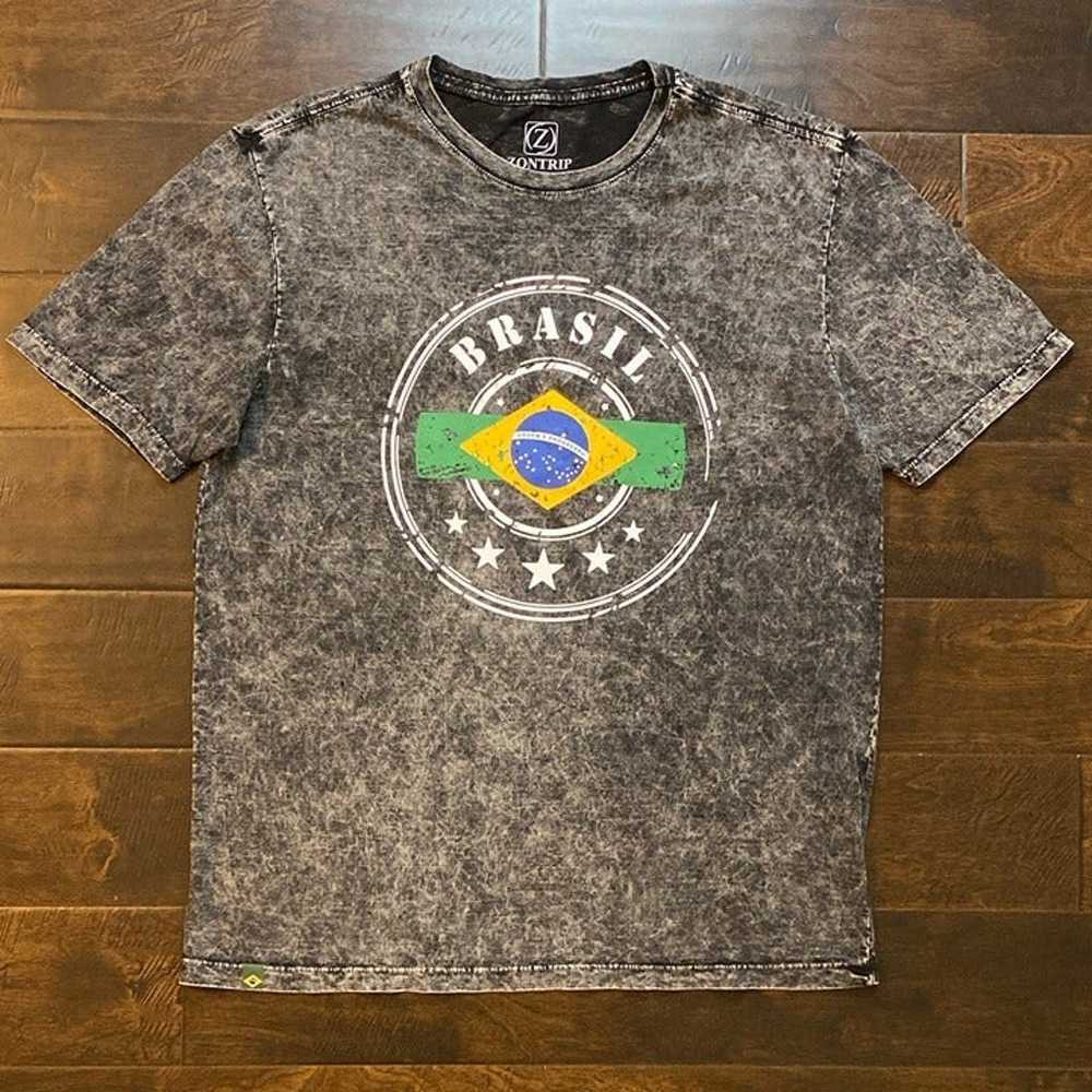 Mens Brazil T-Shirt Size Medium - image 1