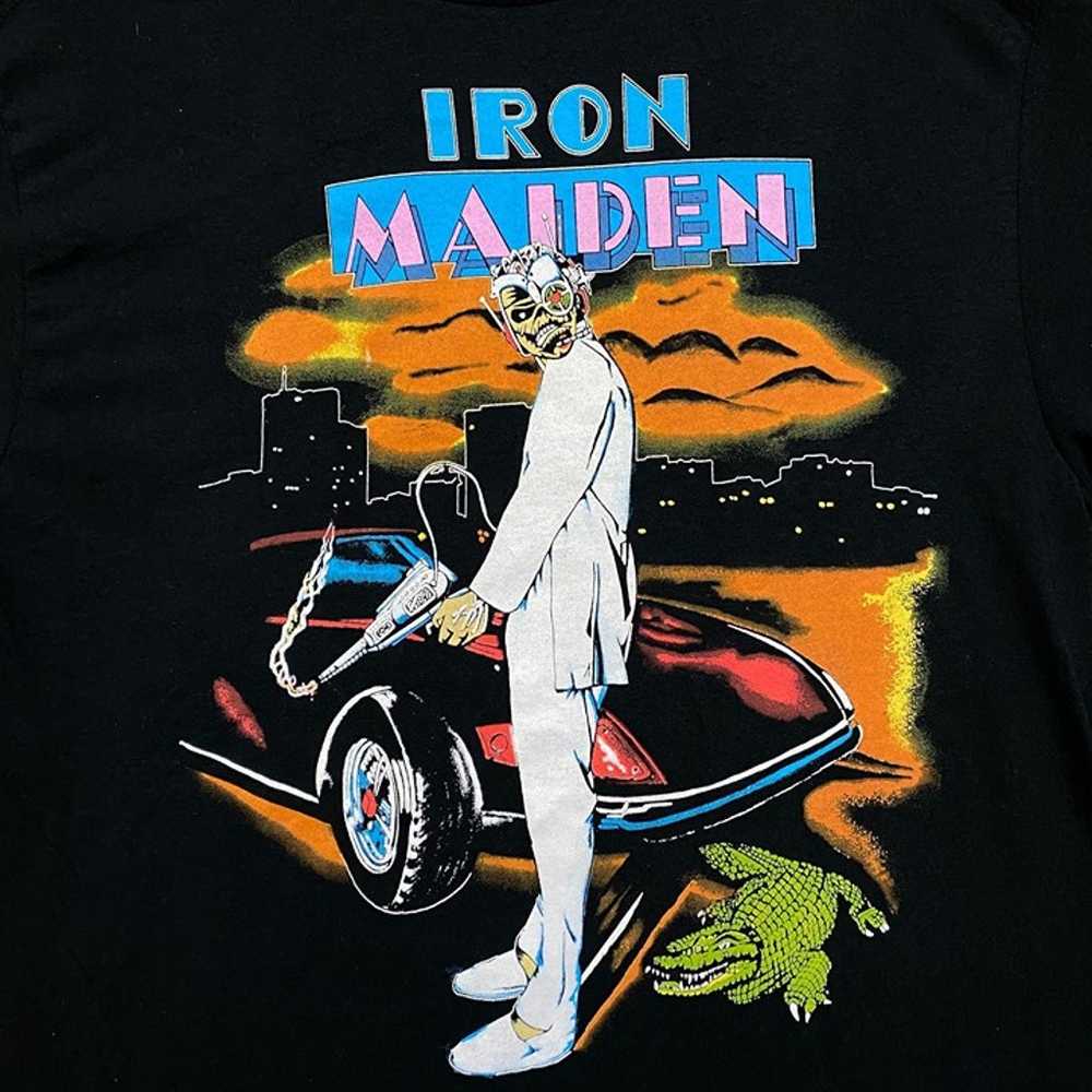 Iron Maiden Vice Is Nice Rock tshirt size medium - image 2