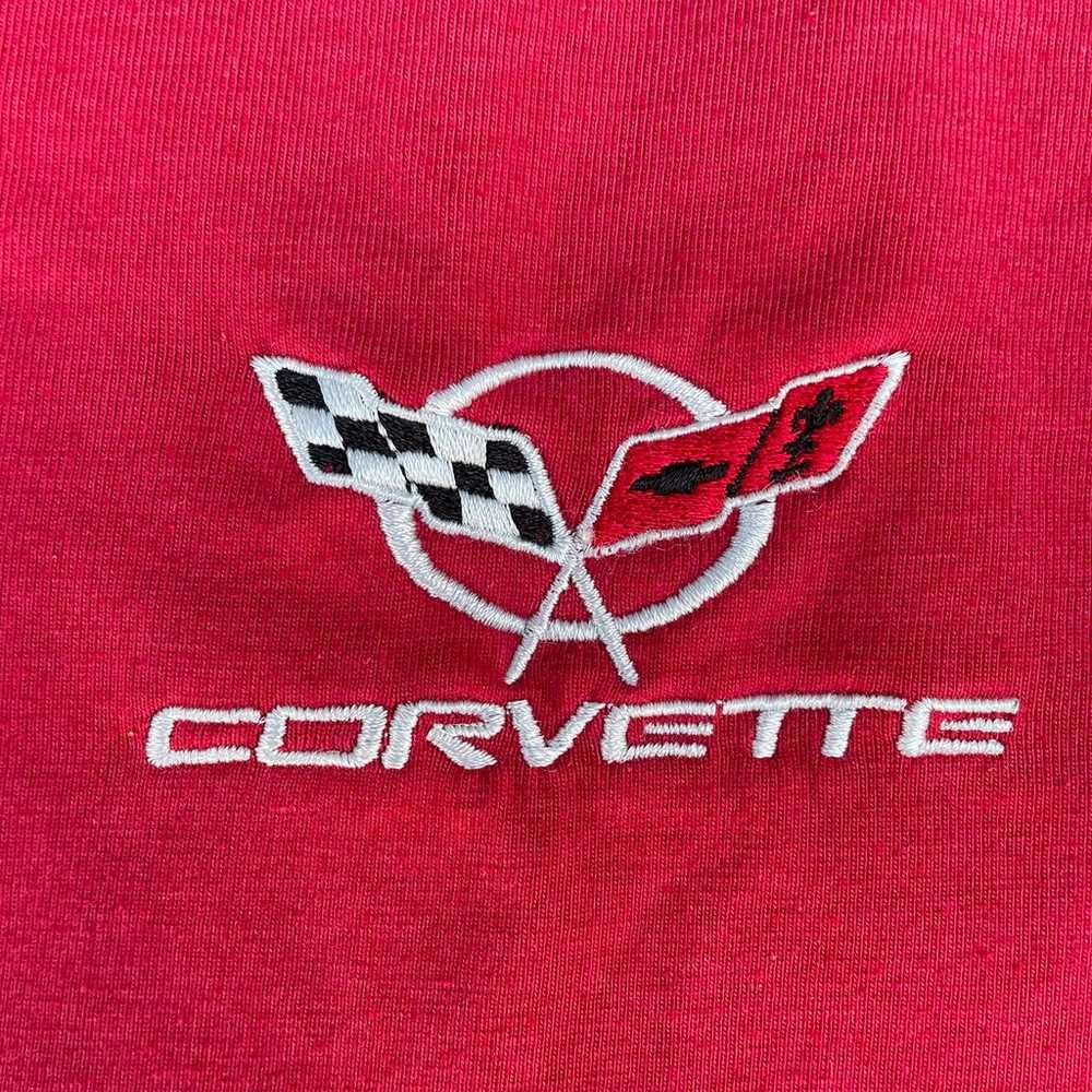 Vintage Corvette Red Embroidered T-shirt - image 3