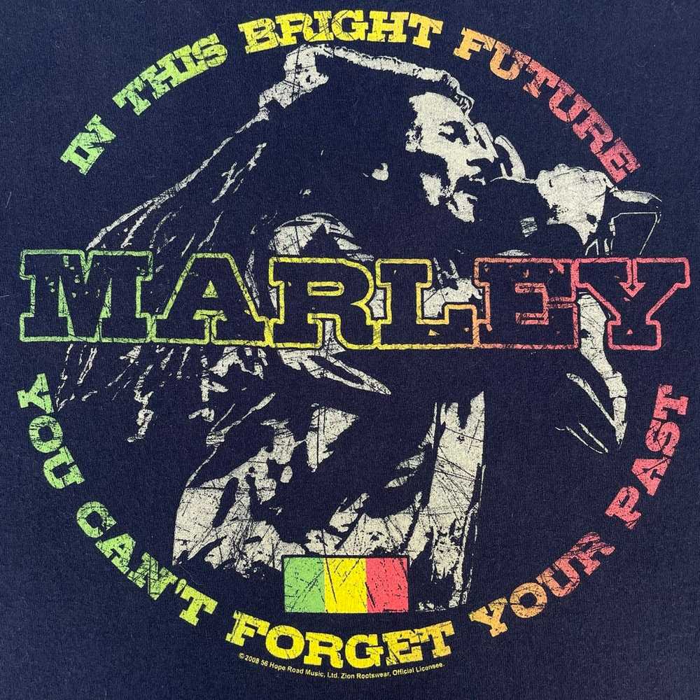 Vintage Zion Bob Marley Reggae Black Graphic T-sh… - image 3