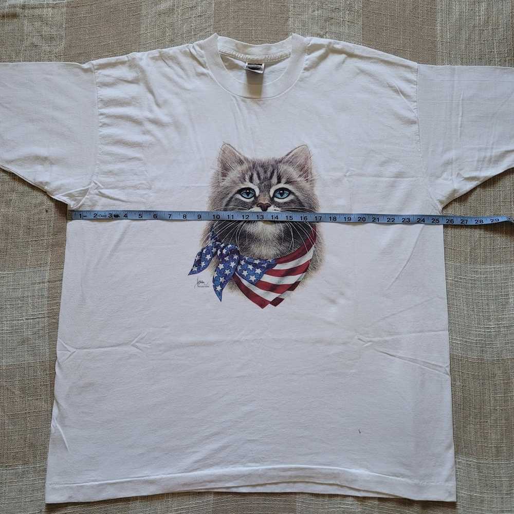 Retro Patriotic Kitty Tshirt - image 5