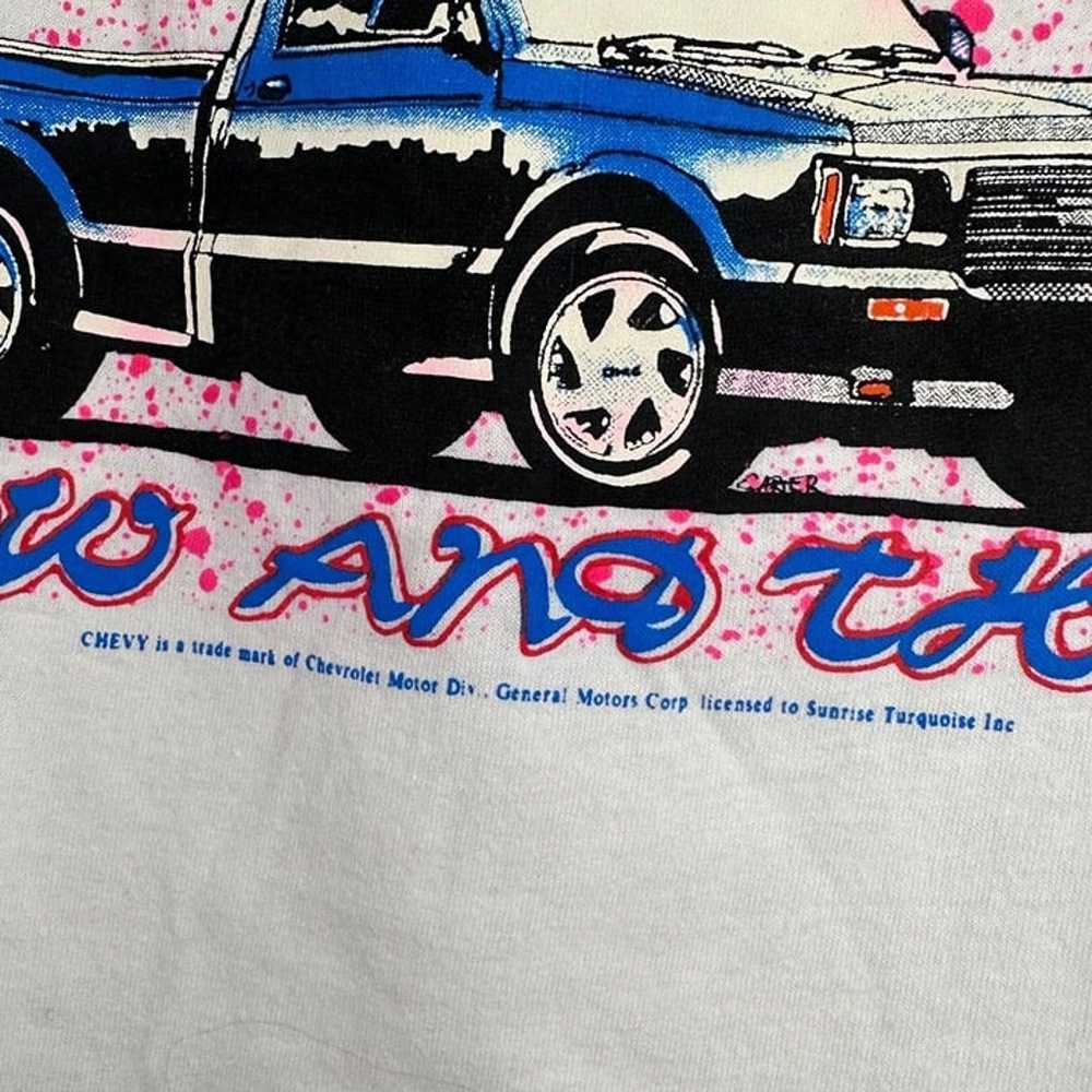 Vintage 1990s Chevrolet Truck Now and Then T-Shir… - image 3