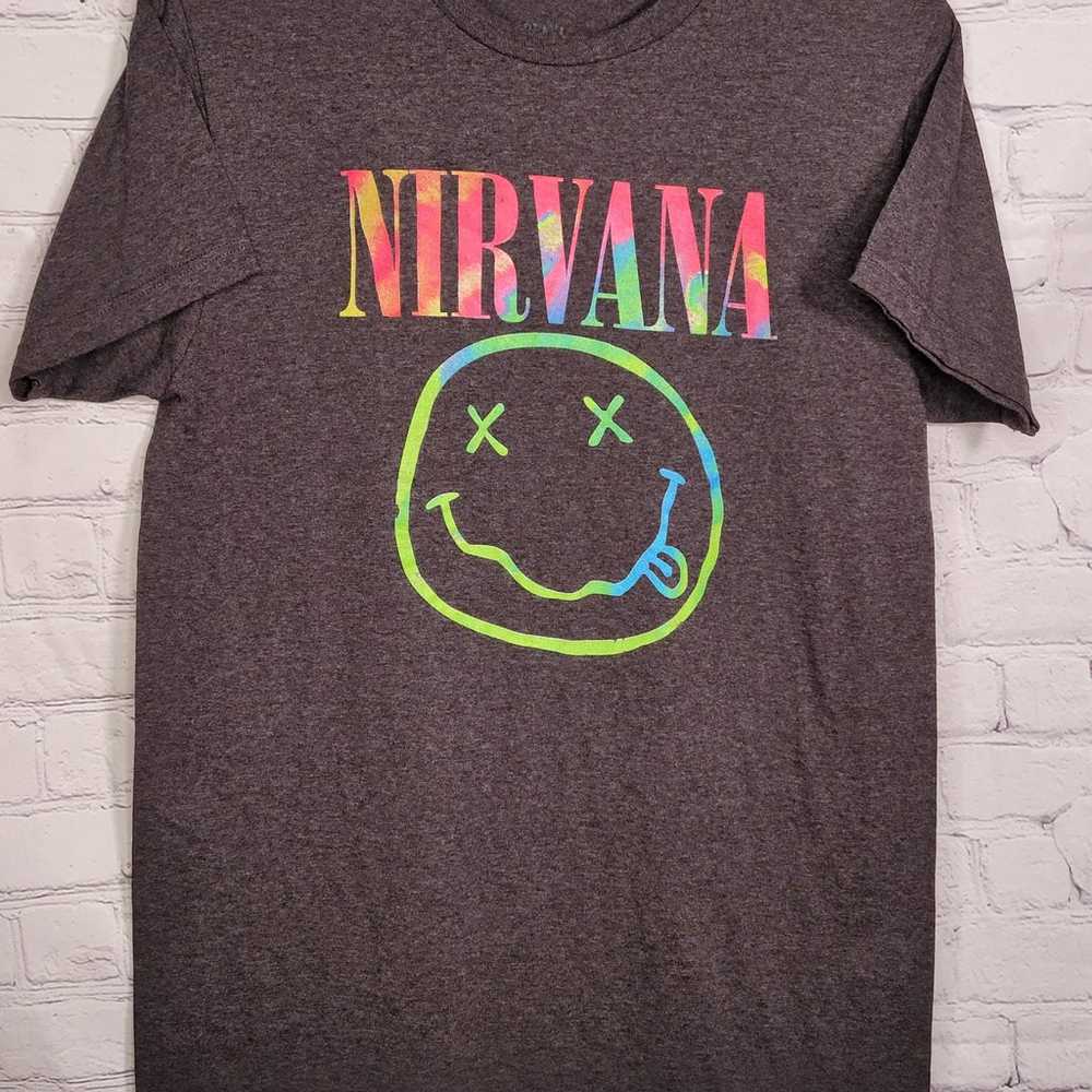Nirvana merchandise ringneck Tshirt Medium - image 1
