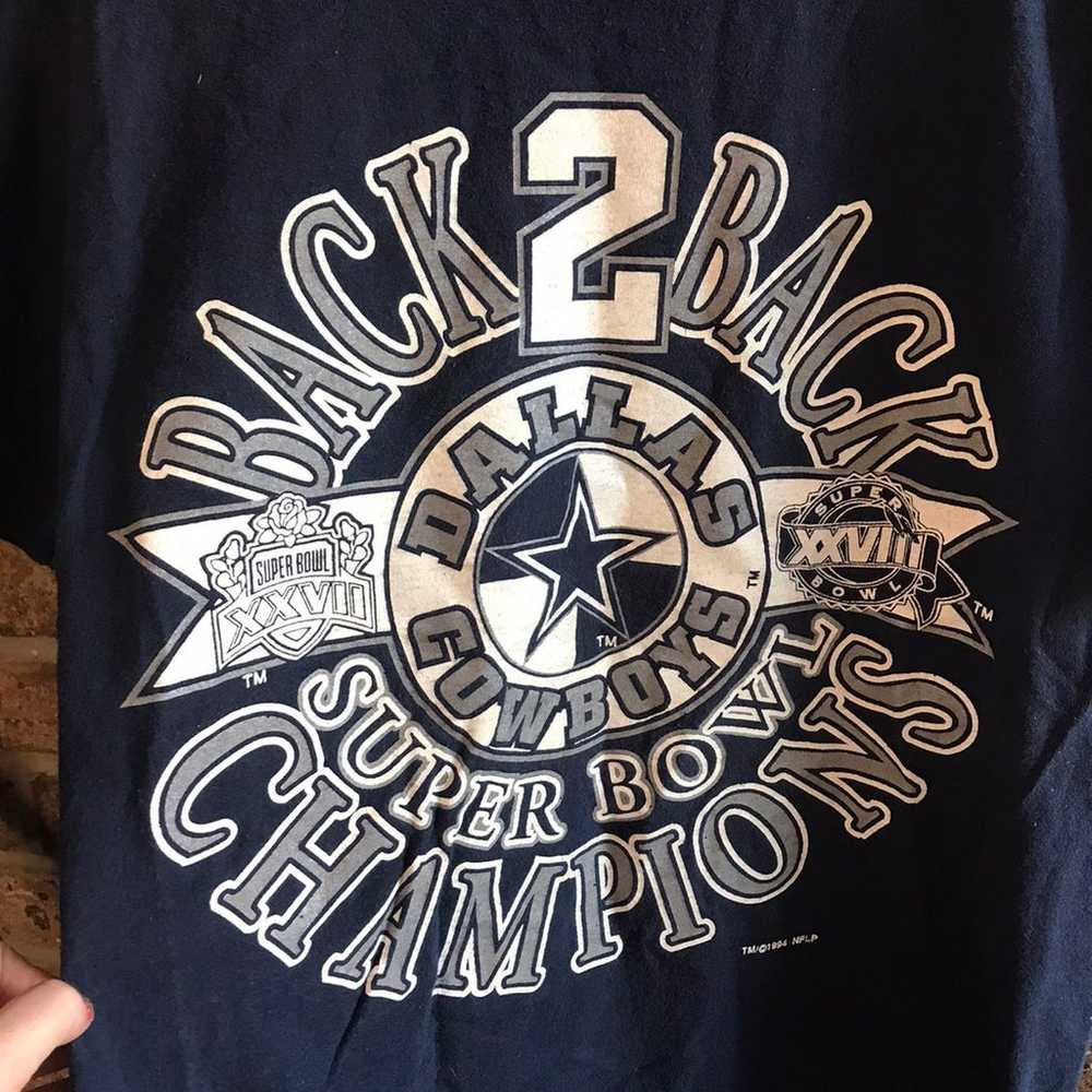 Vintage 1994 Dallas Cowboys Superbowl tshirt - image 3