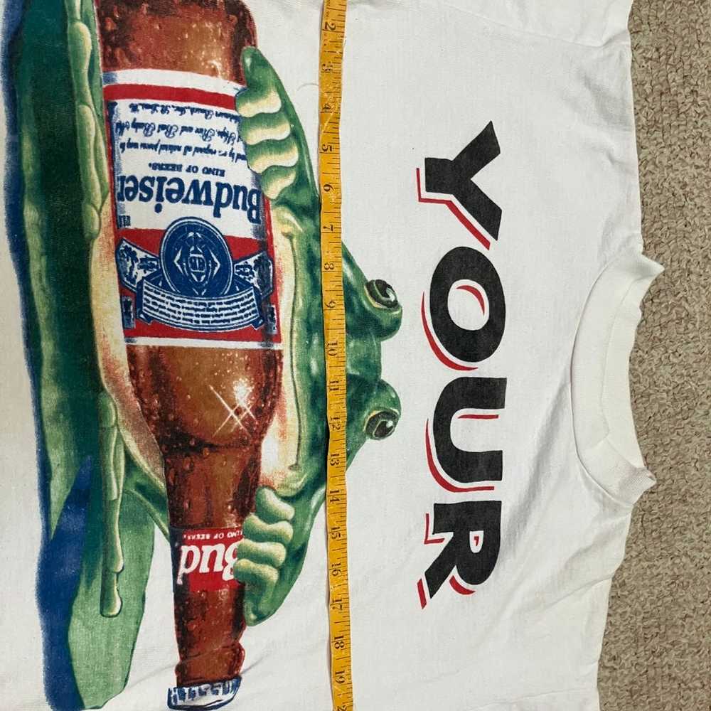 Vintage 1995 Budweiser frog tshirt - image 6