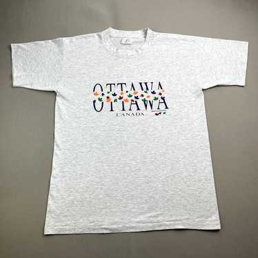 Vintage Canada T-Shirt Adult Large Gray Ottawa Ca… - image 1