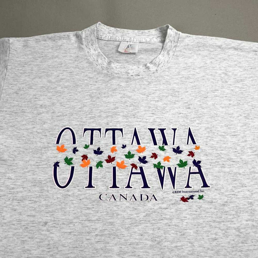 Vintage Canada T-Shirt Adult Large Gray Ottawa Ca… - image 2