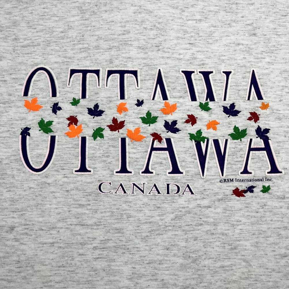 Vintage Canada T-Shirt Adult Large Gray Ottawa Ca… - image 3