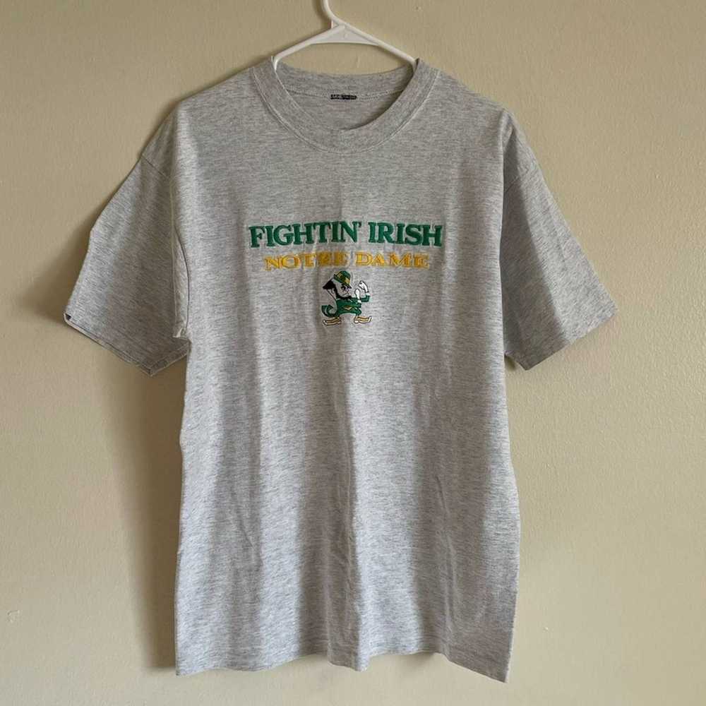 Vintage Notre Dame Embroidered T-shirt​​ - image 1