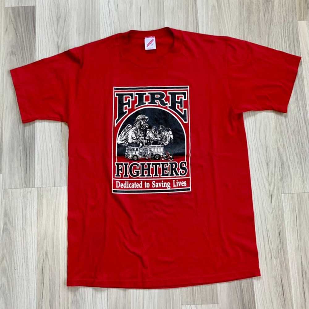 1990 Fire Fighters Single Stitch Tee - image 1